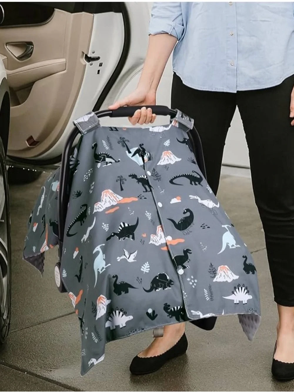 Dinosaurs canopy Baby Car Seat Stroller Cover Nursing Cover Blanket Multi Use